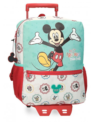 29723T1 ADAPT. BACKPACK 32CM.W/TROLLEY  MICKEY BEST FRIENDS